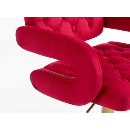 Barová stolička Melisa Gold Velur Fuksia