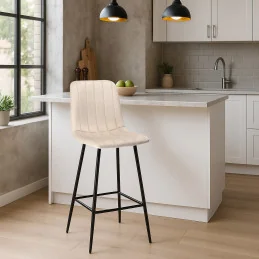 Barová stolička Velur Velvet Black