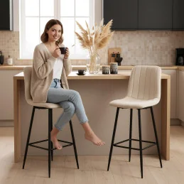 Barová stolička Velur Velvet Black