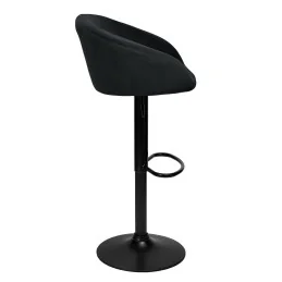 Barová stolička Velur Morgan Mat Silver