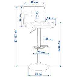 Barová stolička Agáta Čierne more