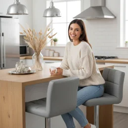 Barová stolička Agáta Gold Pink