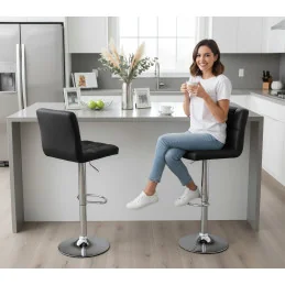 Barová stolička Agáta Gold Čierne more