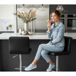 Barová stolička Agáta Gold Čierne more