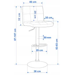 Barová stolička Agáta Gold Čierne more