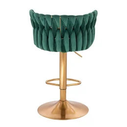 Barová otočná stolička Baroko velur Med