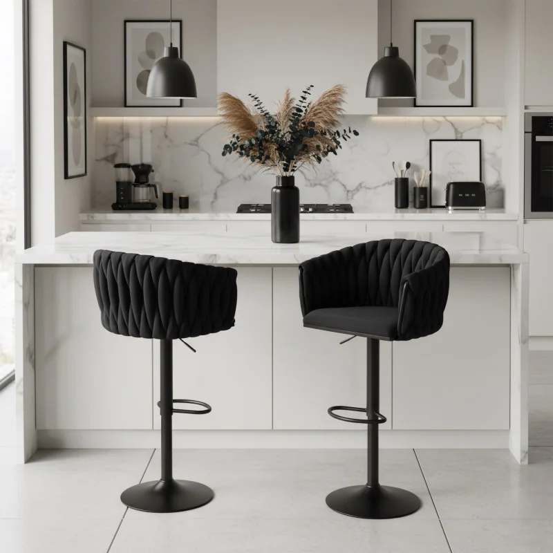 Barová stolička Melisa II. Gold Velur Med