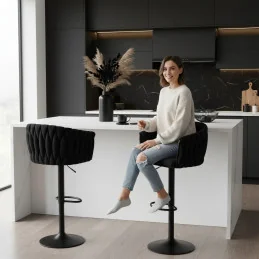 Barová stolička Melisa II. Gold Velur Med