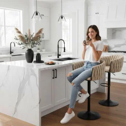 Barová stolička Melisa II. Mat Velur Med