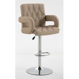 Barová stolička Melisa II. Chrom Velur Latte
