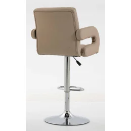 Barová stolička Melisa II. Chrom Velur Latte