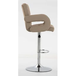Barová stolička Melisa II. Chrom Velur Latte