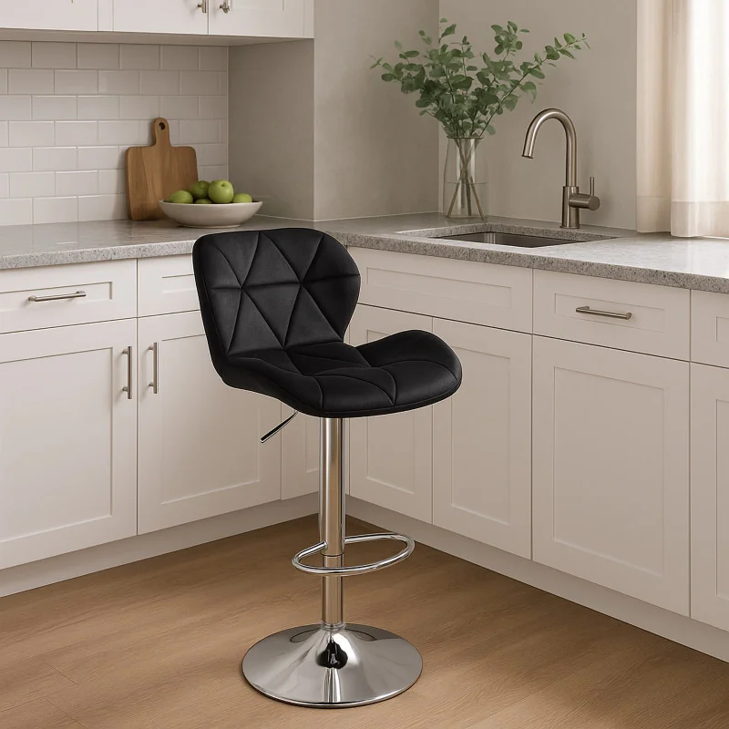 Barová stolička Marina Velur Gold Crystal Green