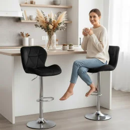 Barová stolička Marina Velur Gold Crystal Green