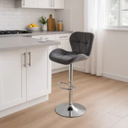 Barová stolička Marina Velur Gold Crystal Čierne more