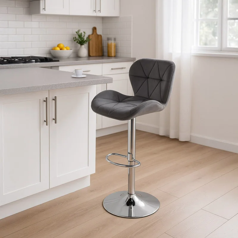 Barová stolička Marina Velur Gold Crystal Čierne more