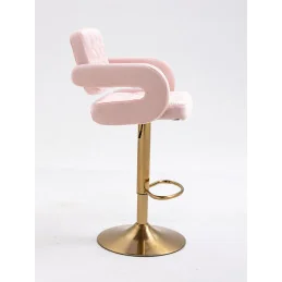 Barová stolička Detail Gold Velur Zelena