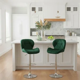 Barová stolička Melisa Gold Velur Puder