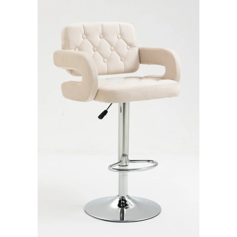 Barová stolička Melisa Mat Velur Žlta