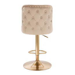 Barová stolička Altera Gold Green Velur