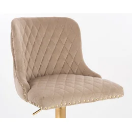 Barová stolička Altera Gold Green Velur