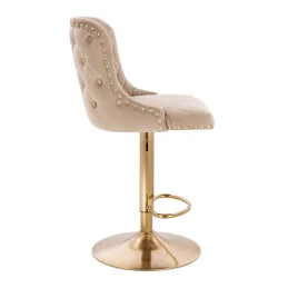 Barová stolička Altera Gold Green Velur