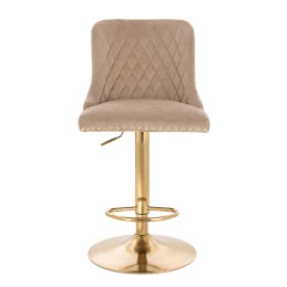 Barová stolička Altera Gold Green Velur