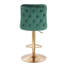 Barová stolička Altera Gold Black Velur