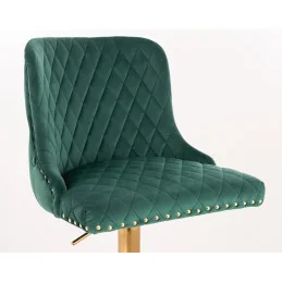 Barová stolička Altera Gold Black Velur