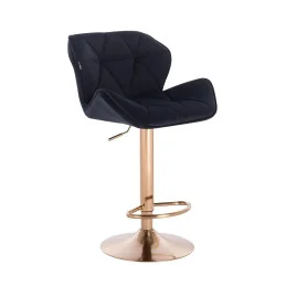 Barová stolička Detail Gold Velur Med