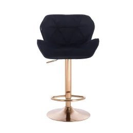 Barová stolička Detail Gold Velur Med