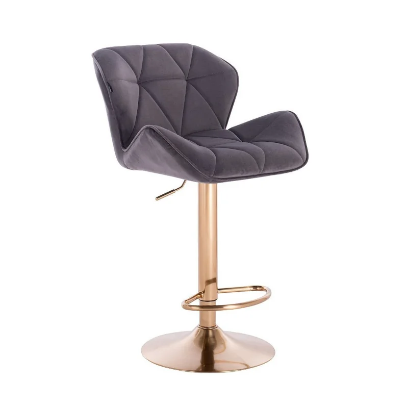 Barová stolička Detail Gold Velur Fuksia