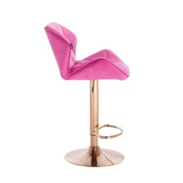 Barová stolička Detail Gold Velur Green