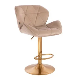 Barová stolička Detail Gold Velur Čierne More