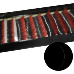 3D mihalnice Real mink MIX - red  3D mihalnice PÁSKY
