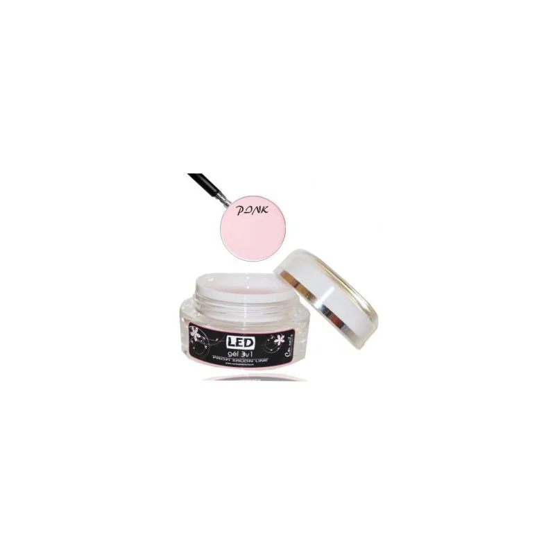 LED gél jednofázový pink 30ml Modelážne, stavebné gély