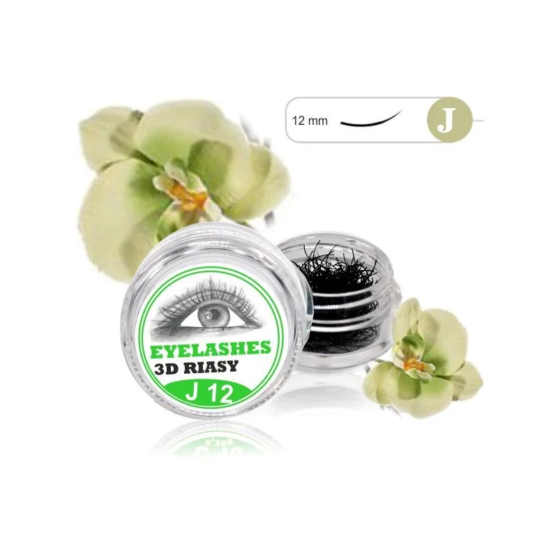 3D Lashes J 12mm 3D mihalnice Tip J
