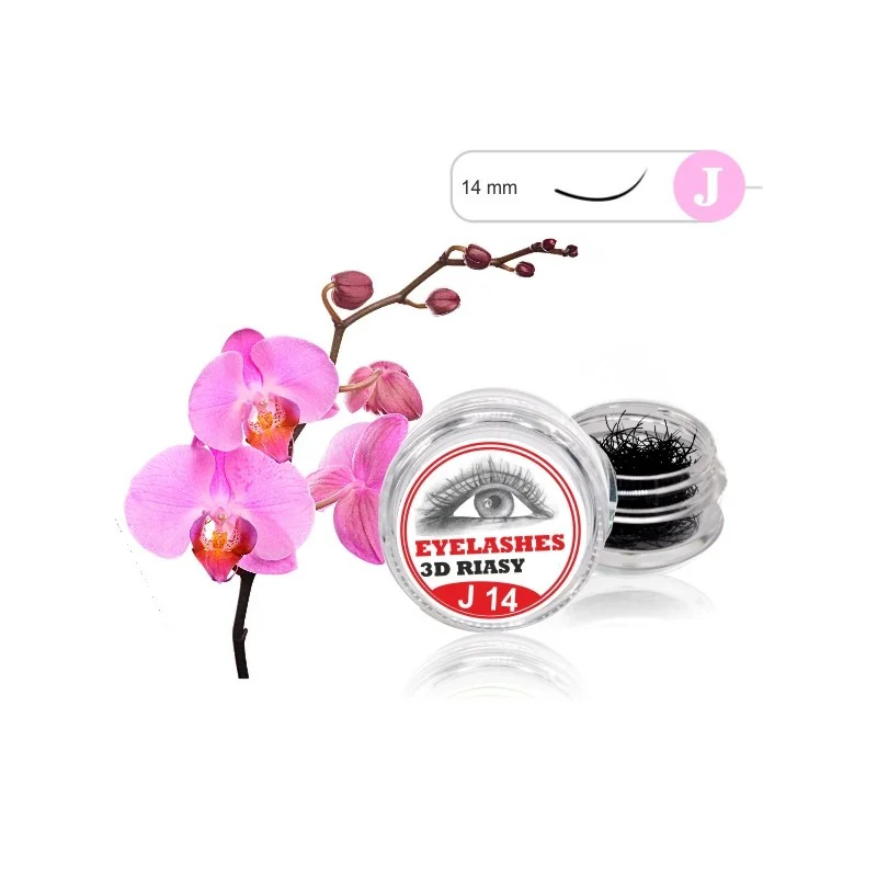 3D Lashes J 14mm 3D mihalnice Tip J