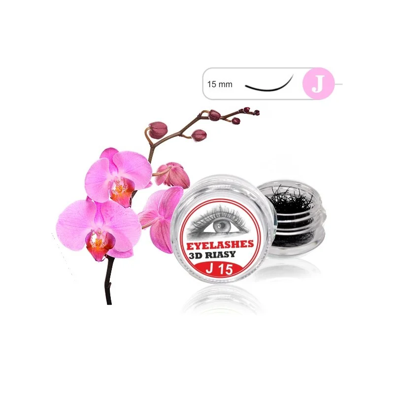3D Lashes J 15mm 3D mihalnice Tip J