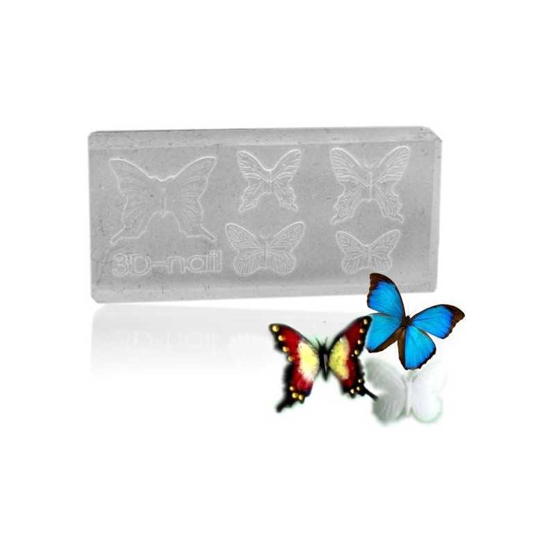 3D formy na nechty - motýľ nr.8  Formy na Nail Art akrylom