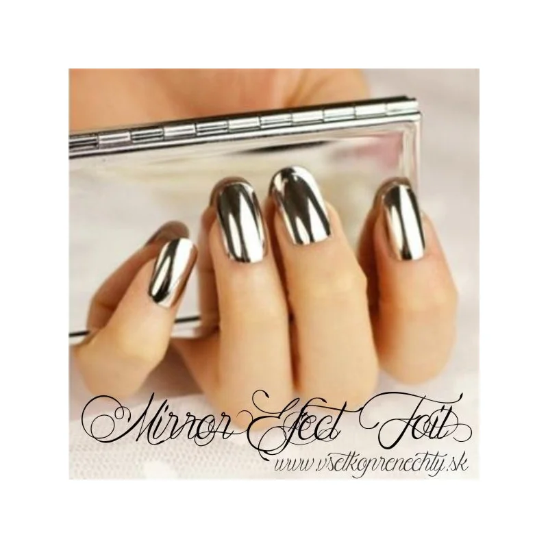 Mirror efect nail foil silver ONE TOUCH FOIL