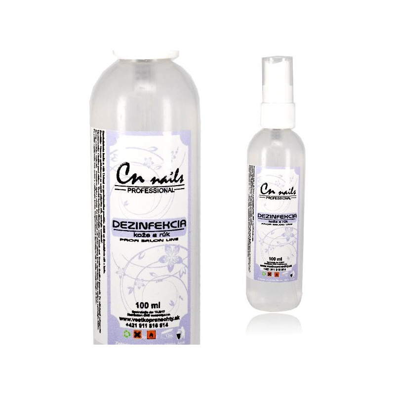Dezinfekcia kože a rúk 100ml CN nails Dezinfekcie, čističe, odstraňovače Dezinfekcia kože a rúk 100ml CN nails Dezinfekcie, čističe, odstraňovače