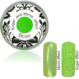 NR.12 Sugar and Mirror efect neon green  Sugar and Mirror efect
