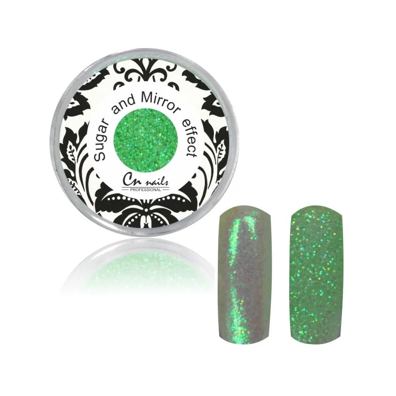 NR.13 Sugar and Mirror efect zeleny Sugar and Mirror efect
