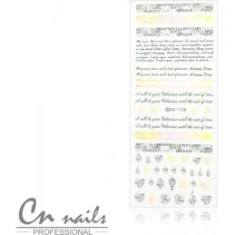 DS-128 Valentínske nálepky NÁLEPKY LOVE & HEART