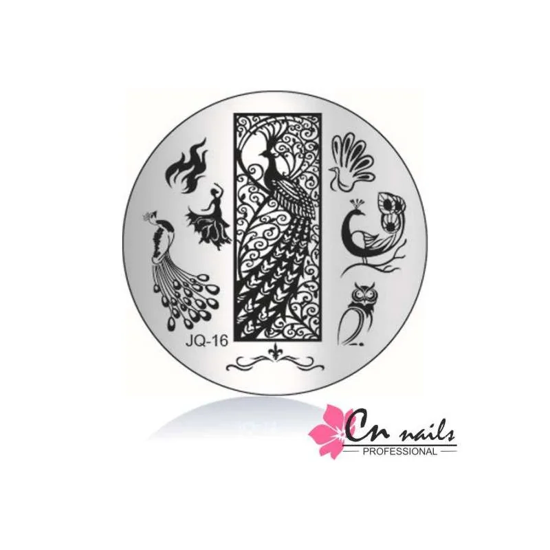JQ-16 Šablóna na pečiatkovanie CN nails Doštičky Konad