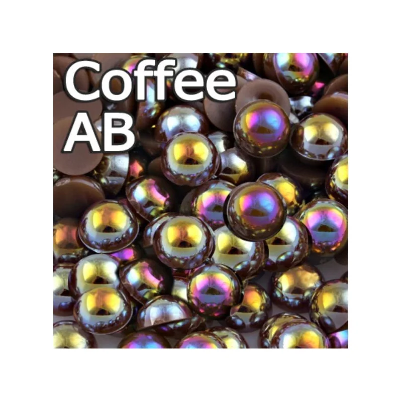 Perličky Coffe AB - 3mm 50ks Perličky, perlové kamienky