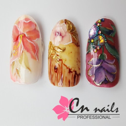 Botanika nail art zdobenia kvetov  Školenia na nechty