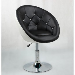 Kreslo Elegance Bielo-Čierne Krystal  Stoličky, lavičky do čakárne
