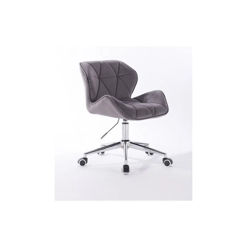 Kozmetická stolička Detail Velur Grafit Kozmetické stoličky